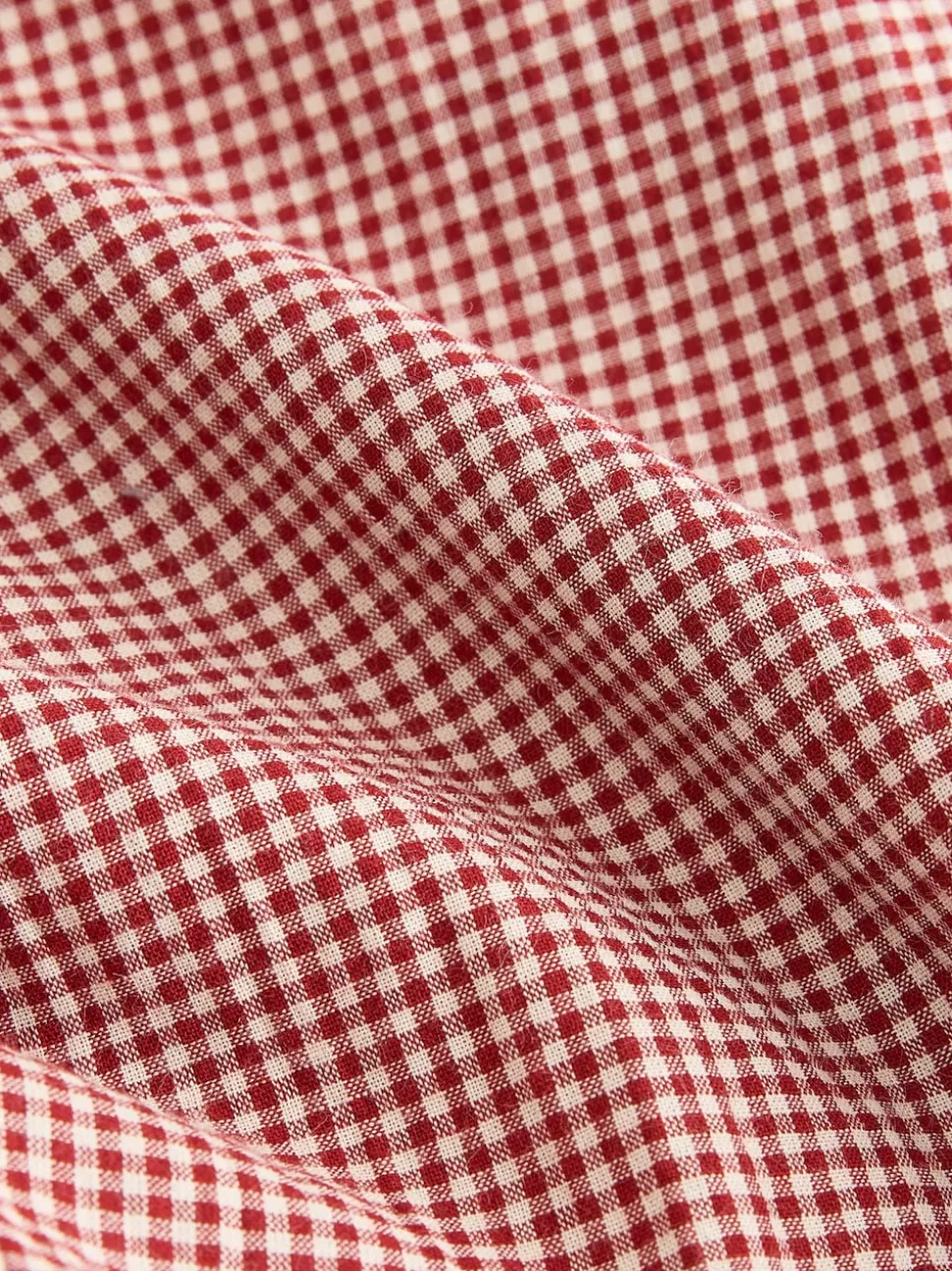 Red Gingham Wide Leg Trousers