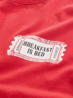 Red Graphic Short Sleeve Pyjamas