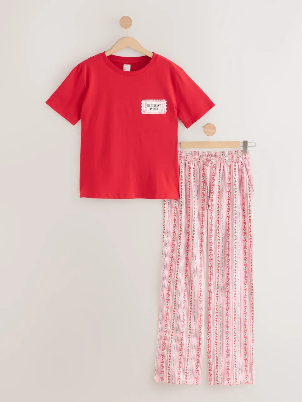 Red Graphic Short Sleeve Pyjamas