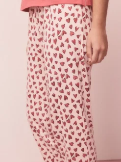 Red Heart Short Sleeve Pyjamas