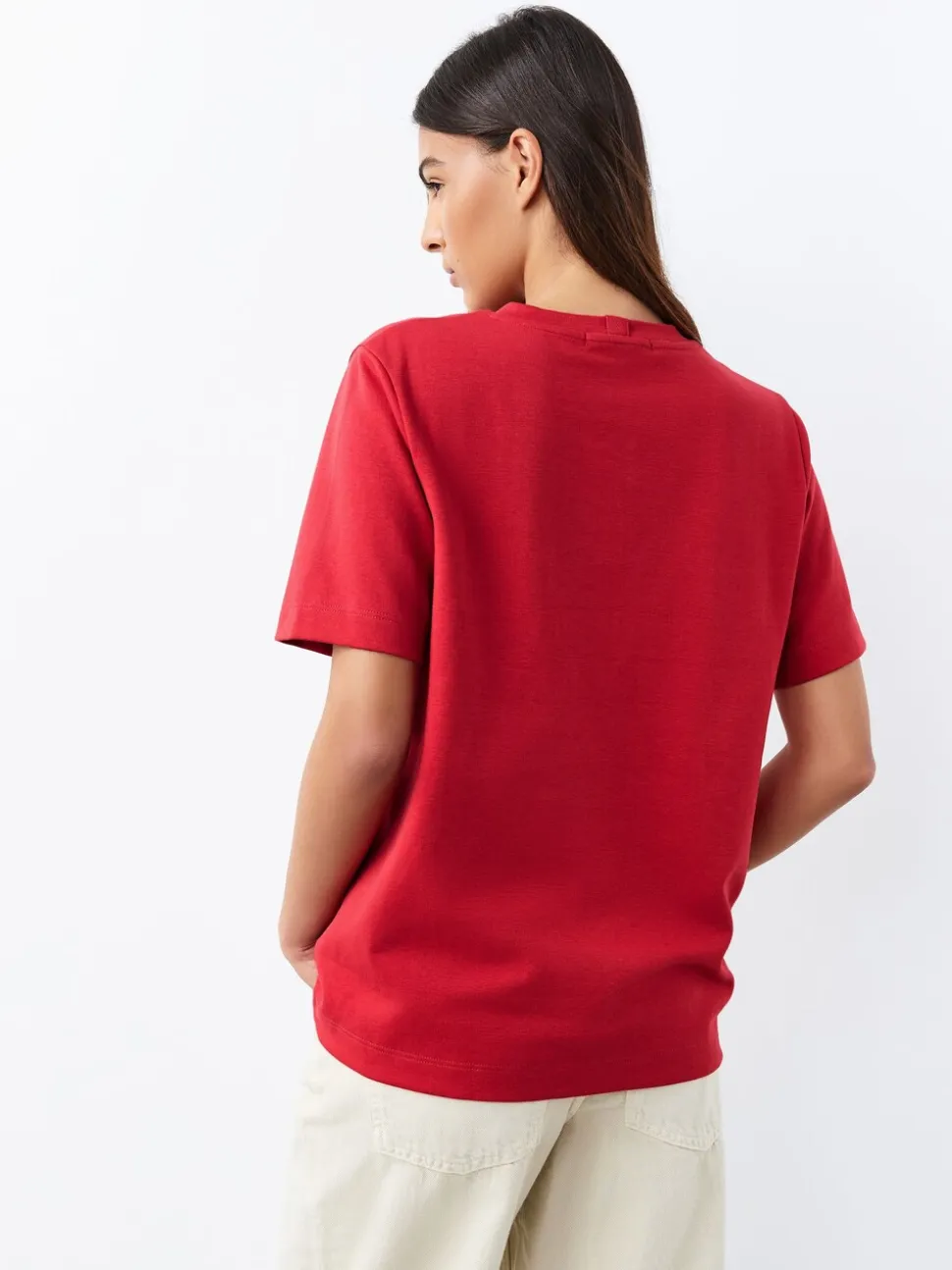 Red Heavyweight Short Sleeve Crew Neck T-Shirt