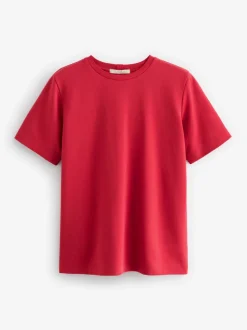 Red Heavyweight Short Sleeve Crew Neck T-Shirt