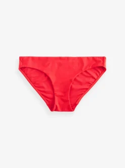 Red High Leg Bikini Bottoms