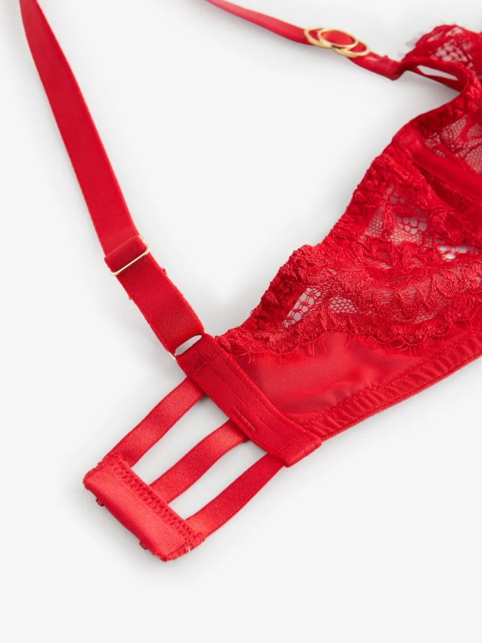 Red Non Pad Balcony A-E Lace Bra