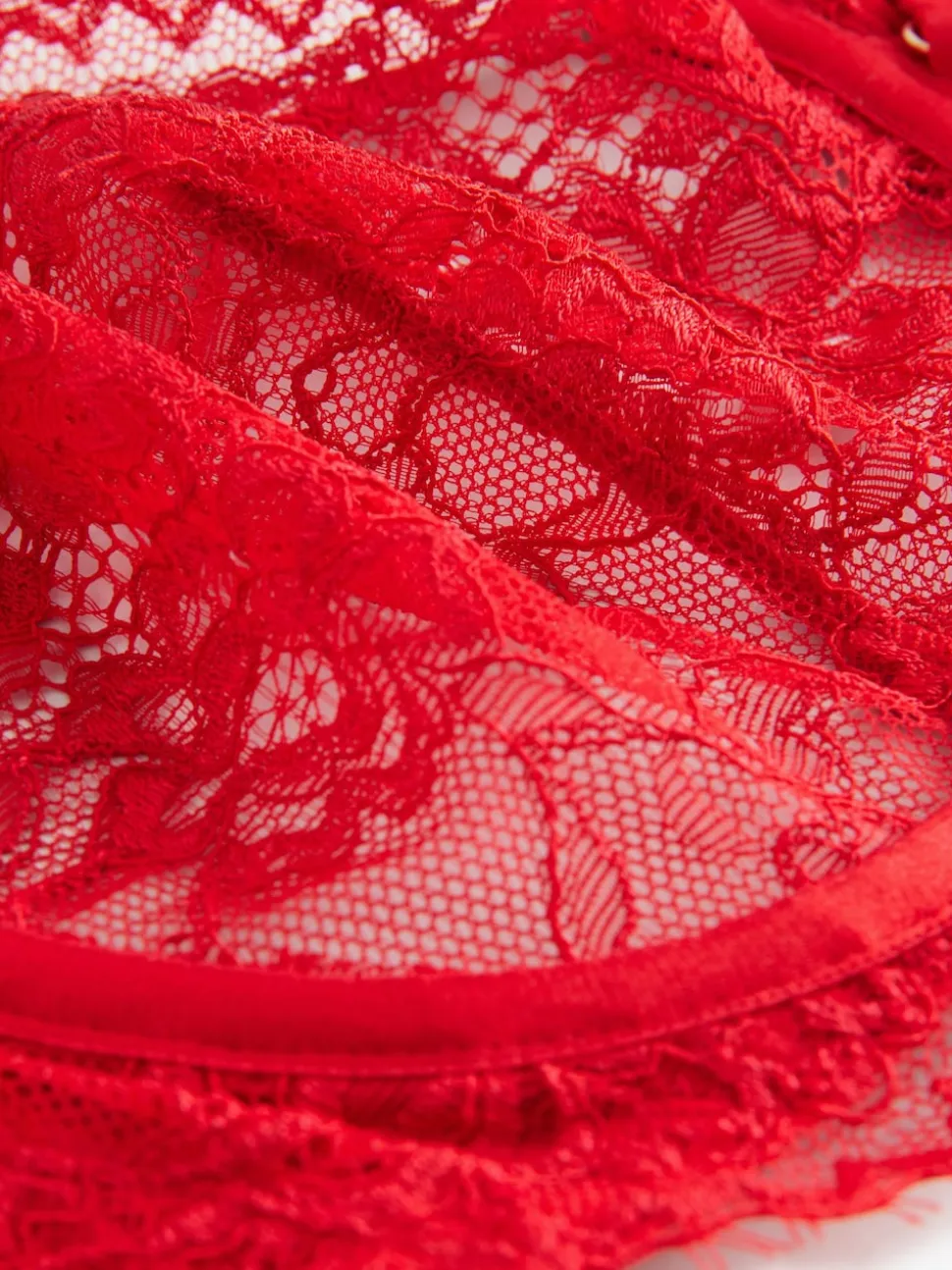 Red Non Pad Balcony A-E Lace Bra