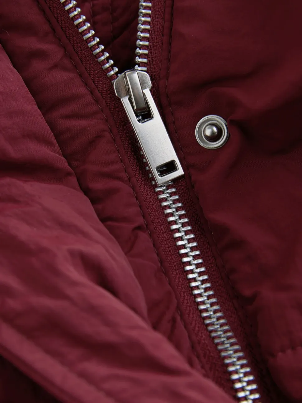 Red Shower Resistant Longline Padded Coat