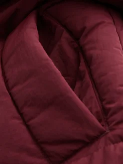 Red Shower Resistant Longline Padded Coat