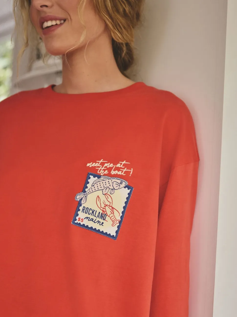 Red Stripe Fish Jersey Short Sleeve Pyjamas