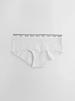 Red Tablescape Print Short Cotton Logo Knickers 7 Pack