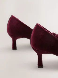Red Velvet Forever Comfort Jewel Trim Pointed Court Heels