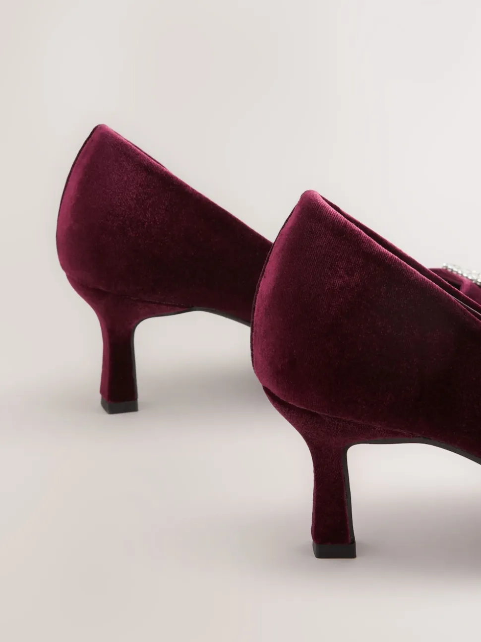 Red Velvet Forever Comfort Jewel Trim Pointed Court Heels