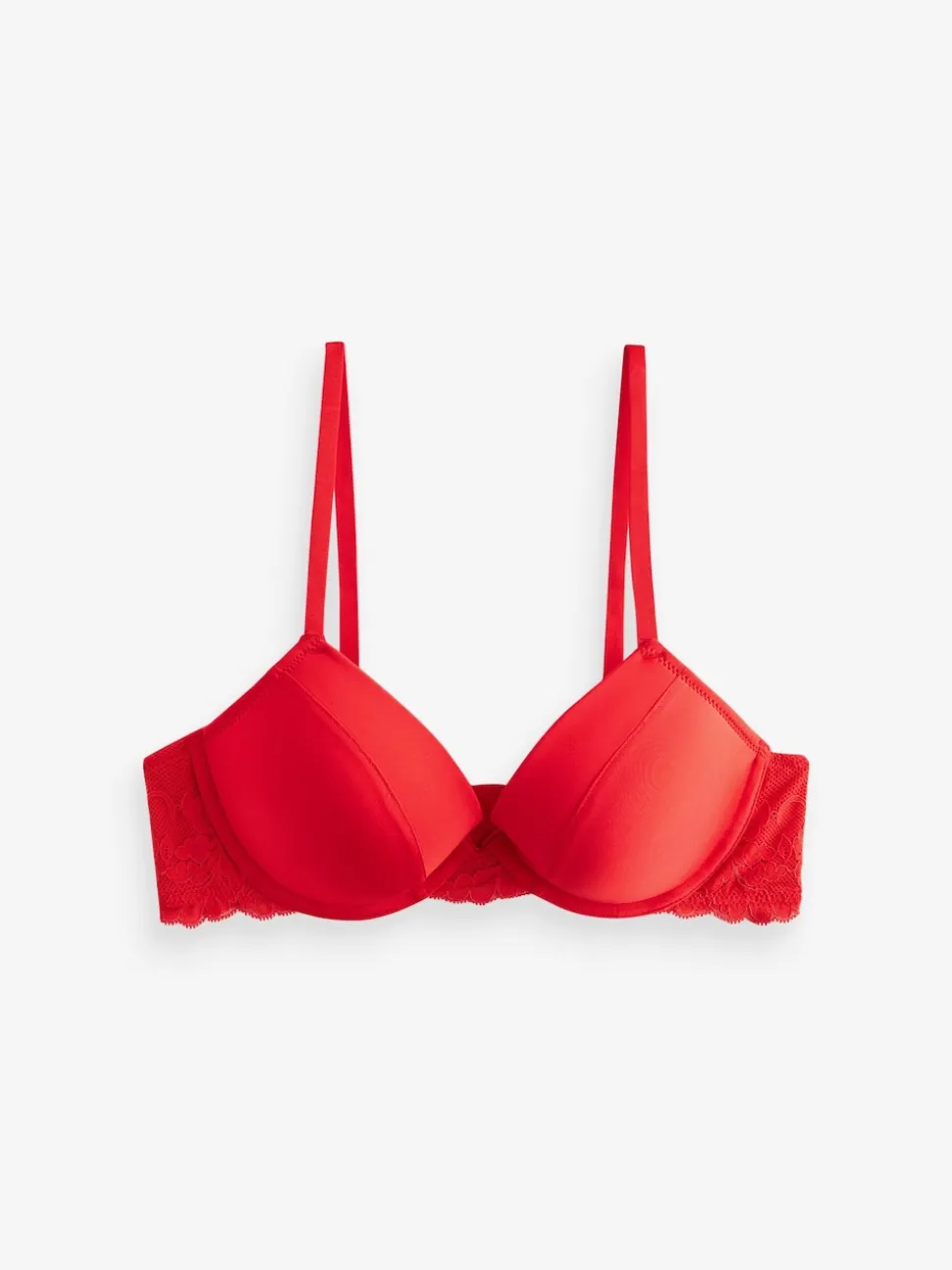 Red/Black Push Up Pad Plunge A-E Smoothing T-Shirt Bras 2 Pack