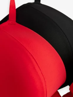 Red/Black Push Up Pad Plunge A-E Smoothing T-Shirt Bras 2 Pack