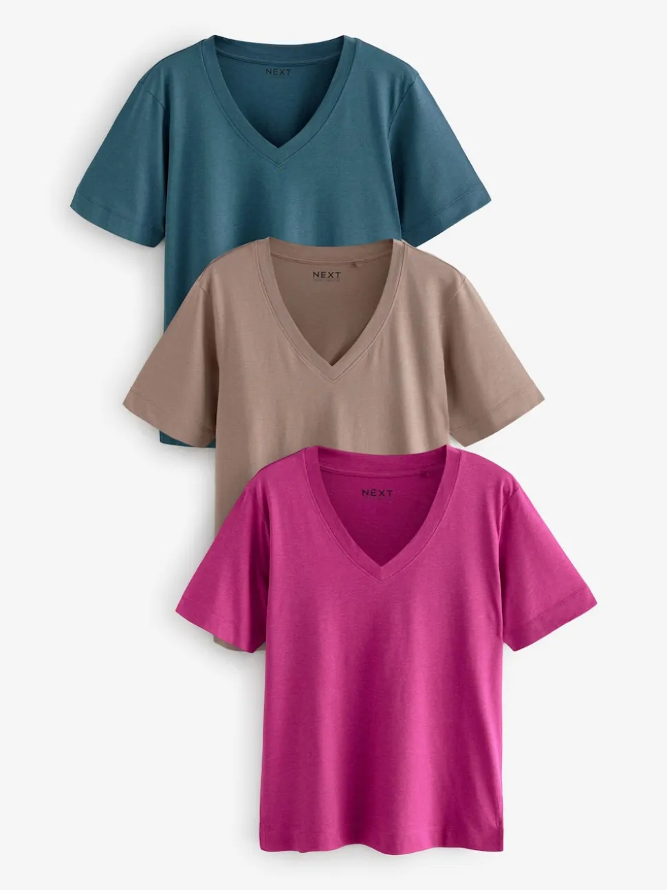 Red/Teal Modal Slouch Short Sleeve T-Shirt 3 Pack