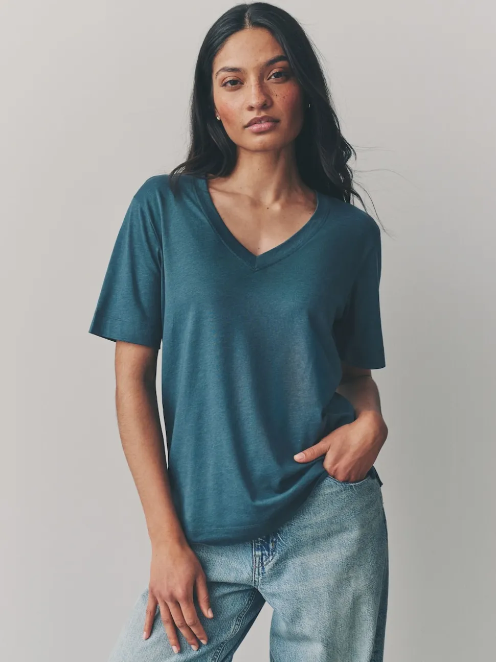 Red/Teal Modal Slouch Short Sleeve T-Shirt 3 Pack