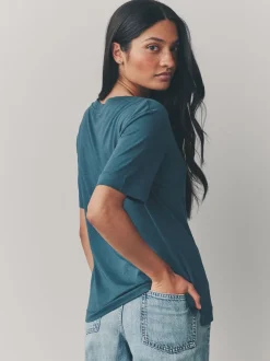 Red/Teal Modal Slouch Short Sleeve T-Shirt 3 Pack