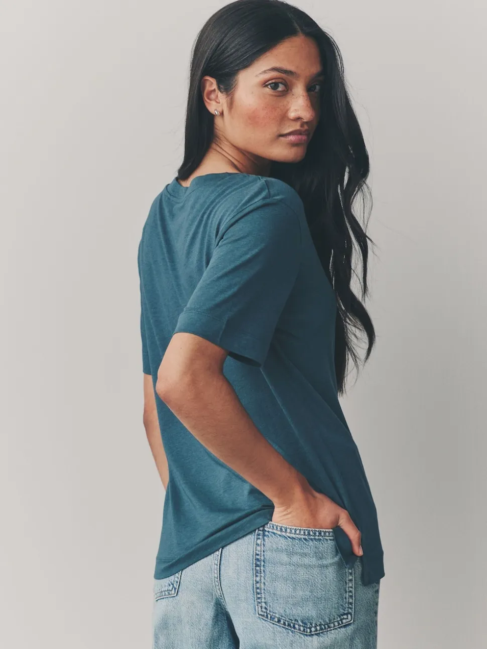 Red/Teal Modal Slouch Short Sleeve T-Shirt 3 Pack