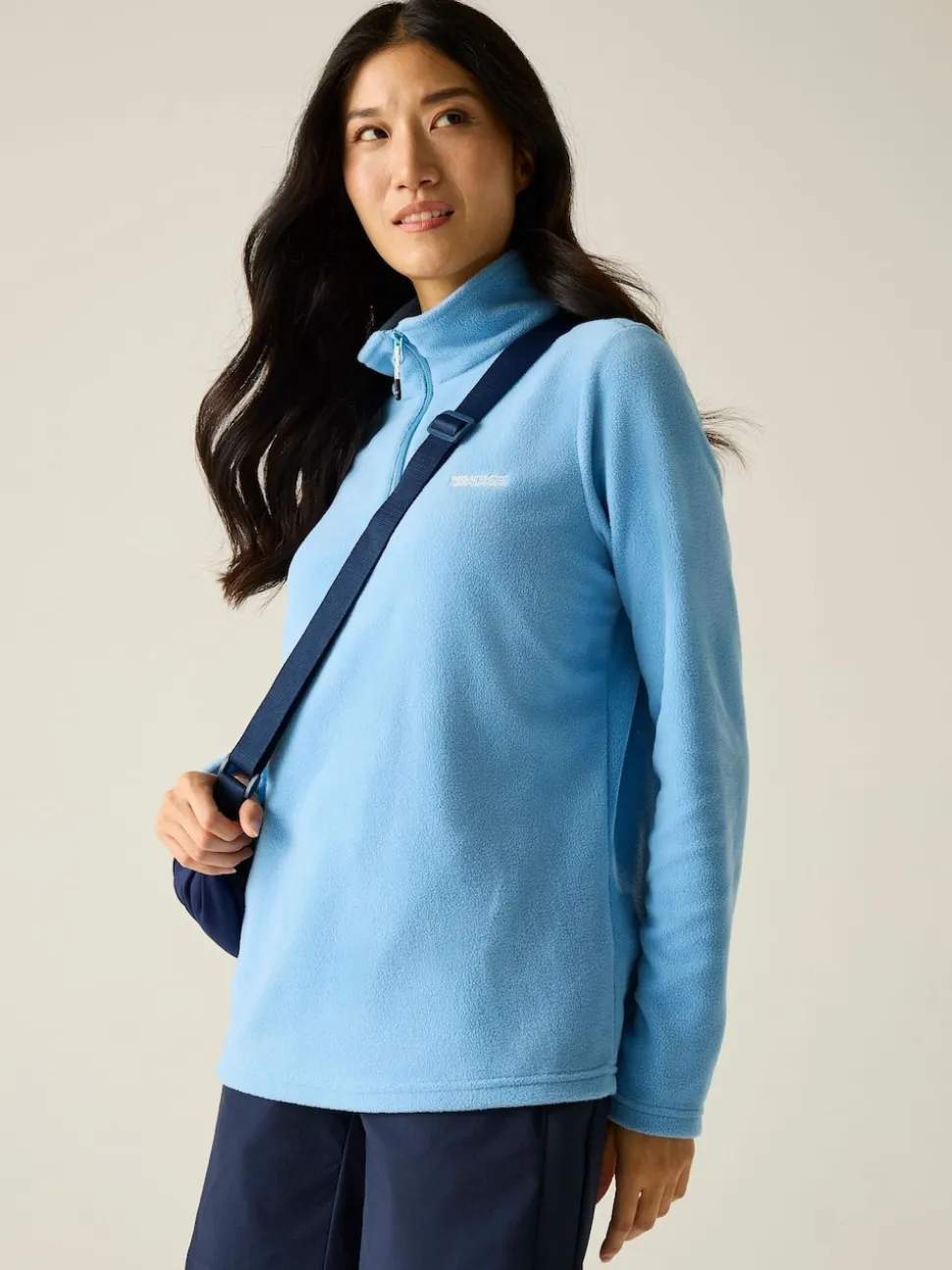 Regatta Blue Sweetheart Zip Neck Fleece