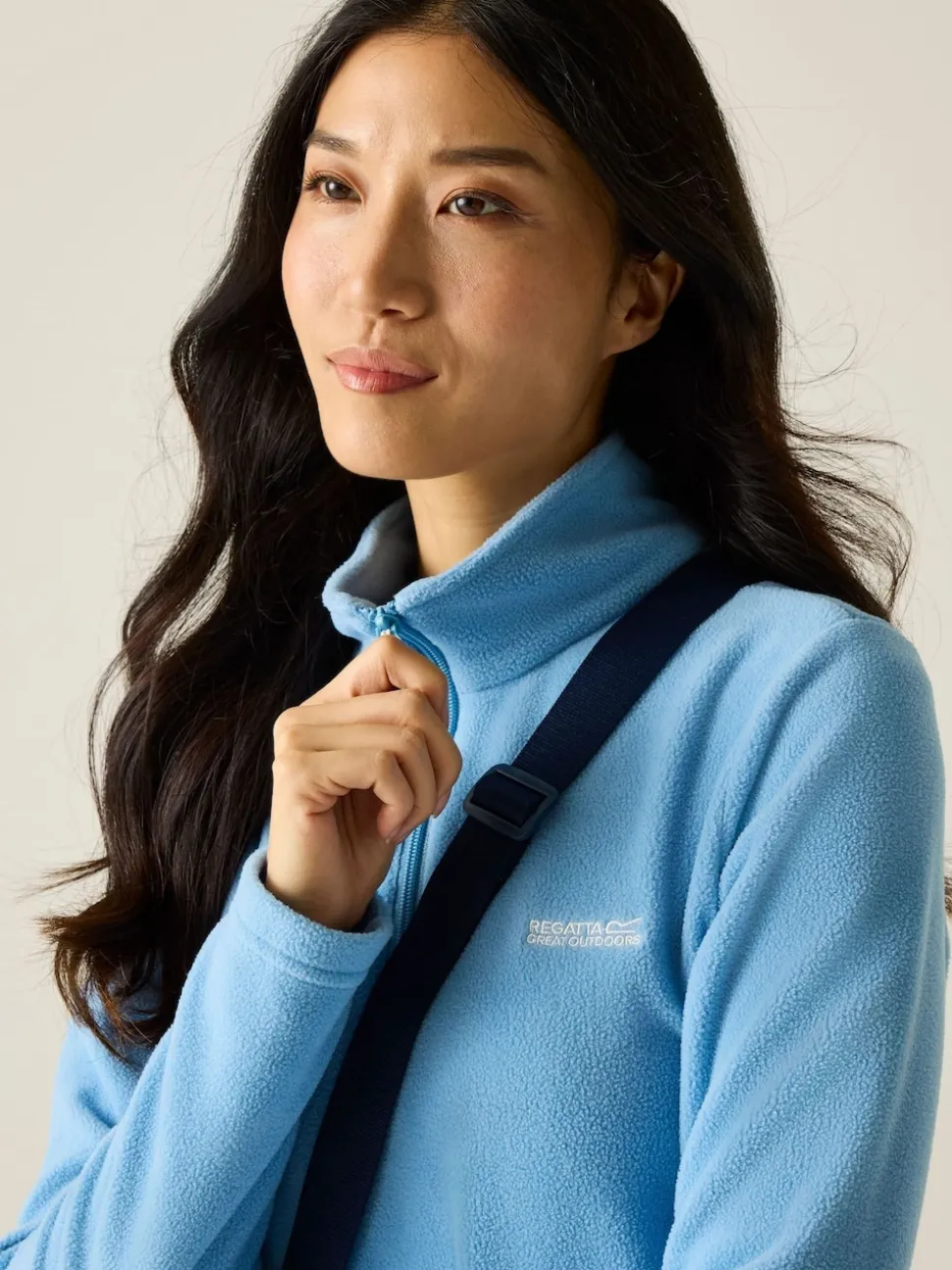 Regatta Blue Sweetheart Zip Neck Fleece
