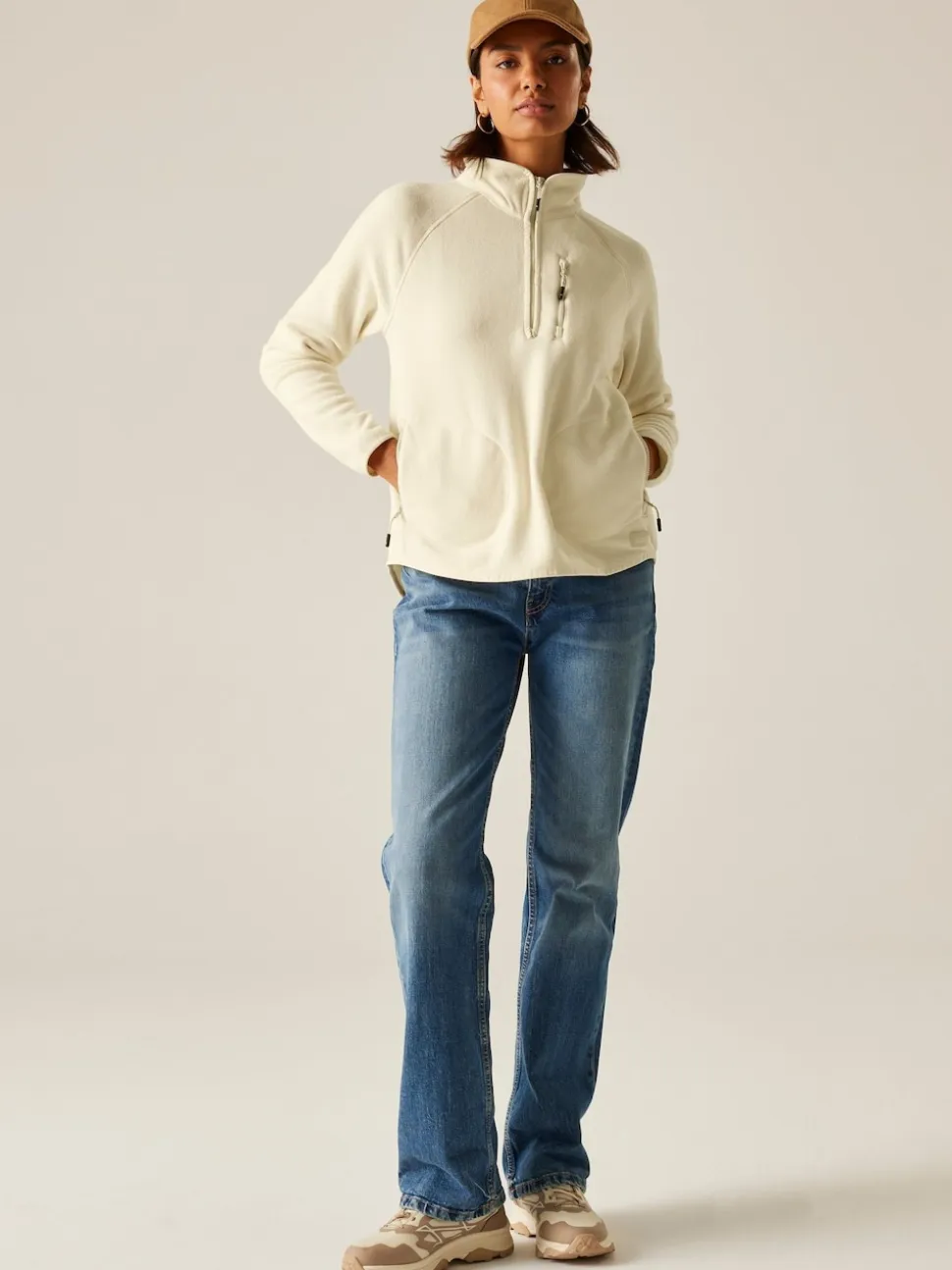 Regatta Cream Womens Frankie Half Zip Fleece