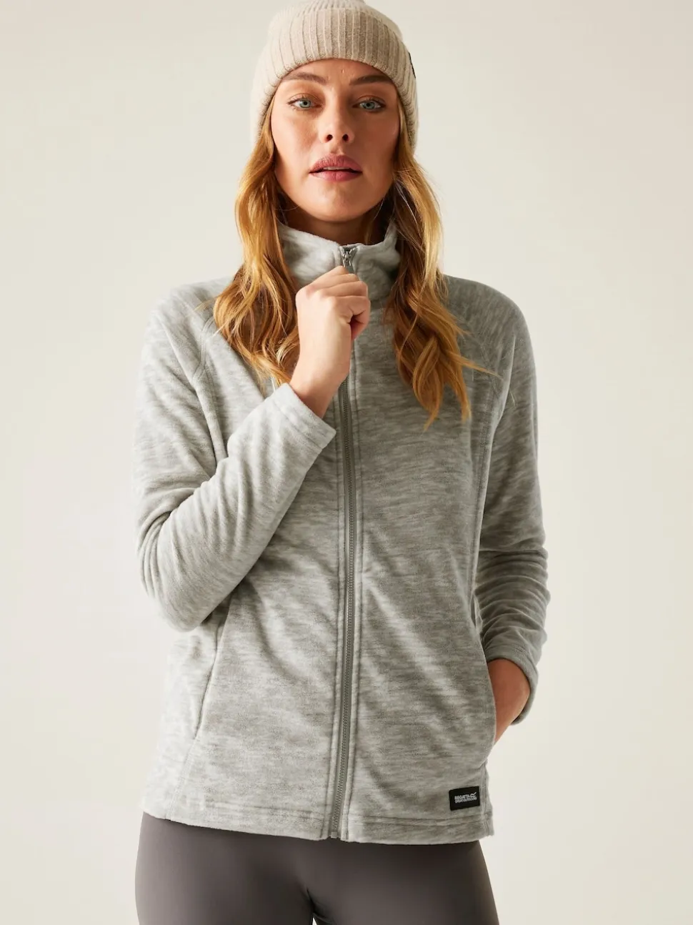 Regatta Grey Mayse Full Zip Marl Fabric Fleece