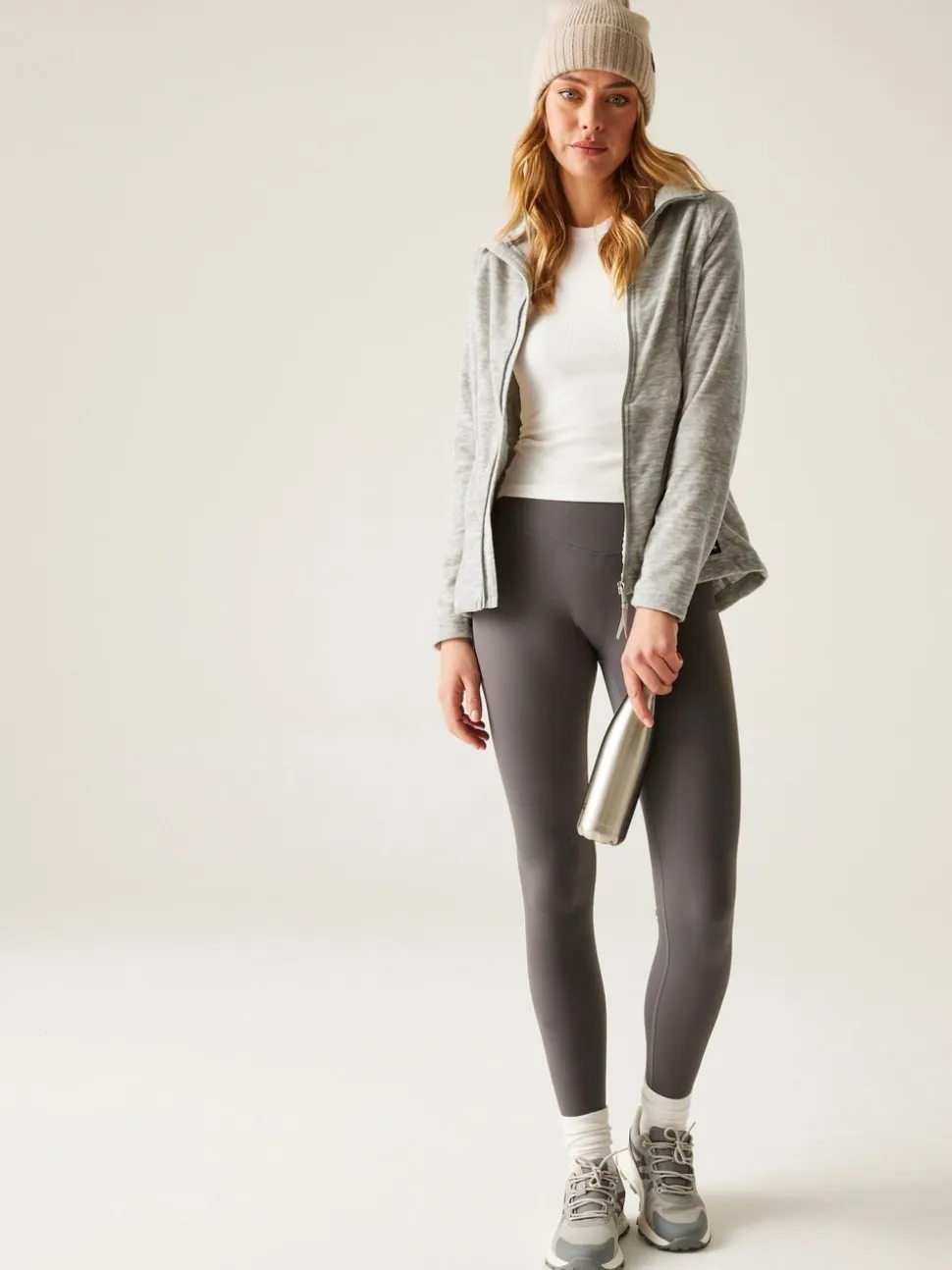 Regatta Grey Mayse Full Zip Marl Fabric Fleece