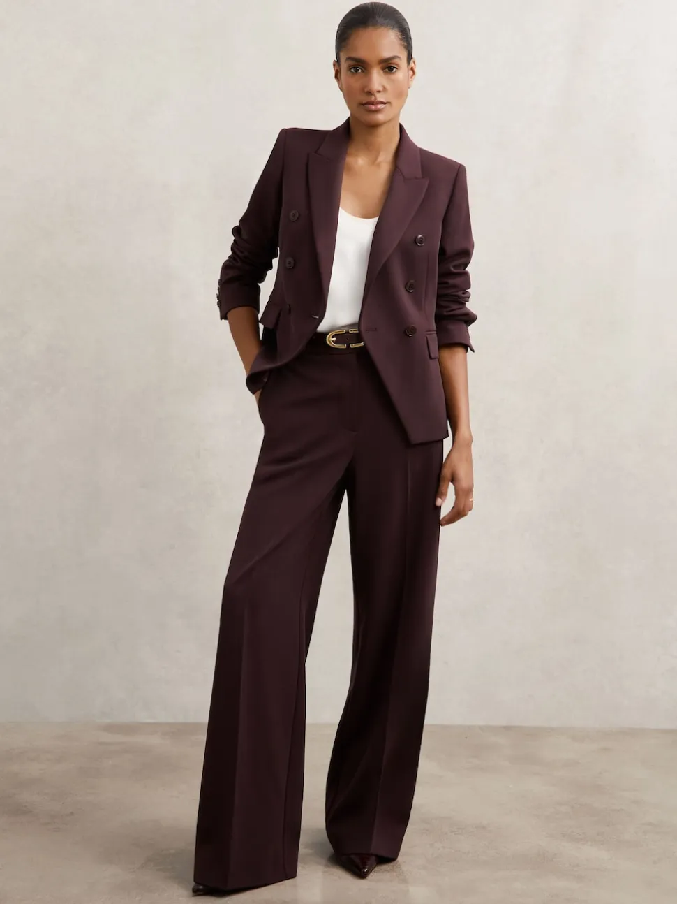 Reiss Berry Gabi Double-Breasted Suit Blazer