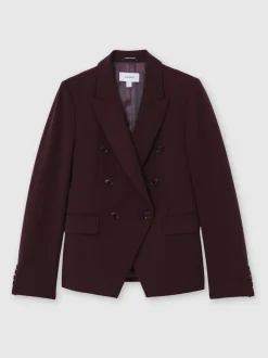 Reiss Berry Gabi Petite Double-Breasted Suit Blazer