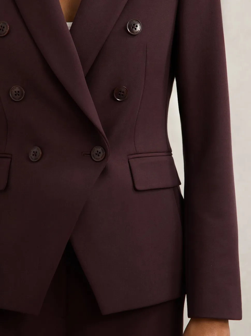 Reiss Berry Gabi Petite Double-Breasted Suit Blazer