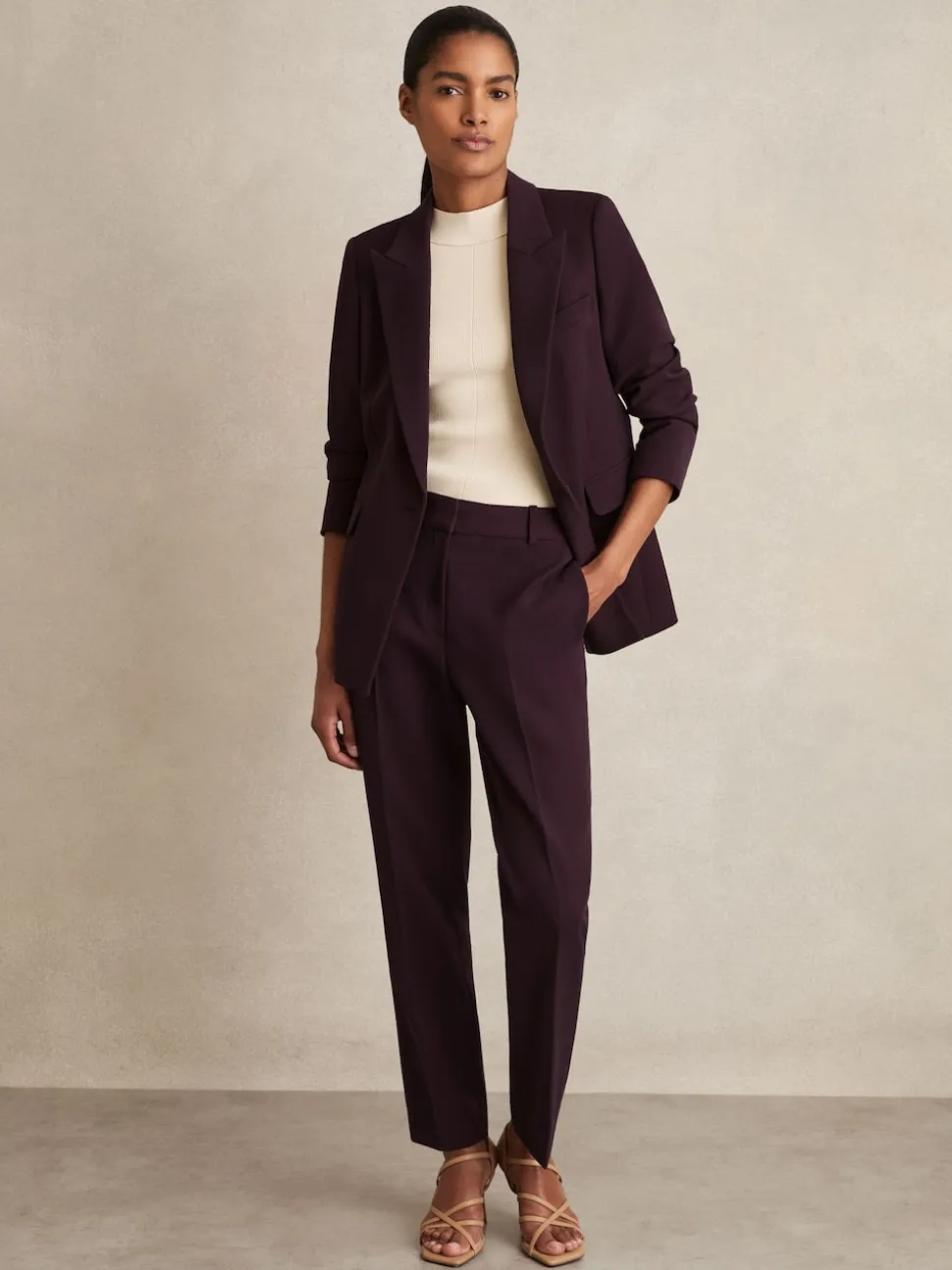 Reiss Berry Gabi Petite Slim-Fit Suit Trousers