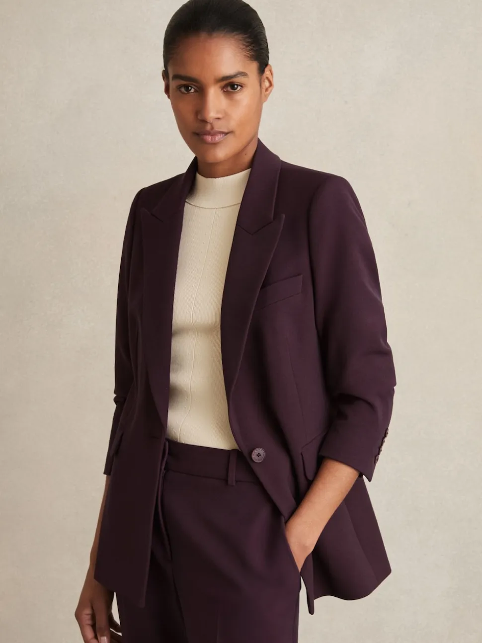 Reiss Berry Gabi Petite Tailored Single Breasted Suit Blazer