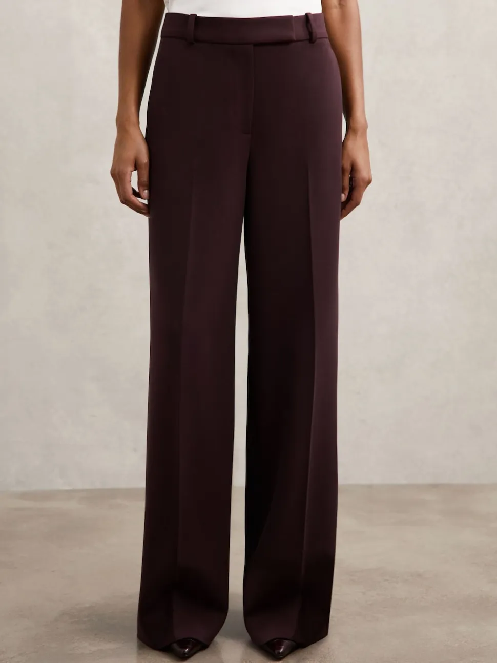 Reiss Berry Gabi Petite Wide-Leg Suit Trousers