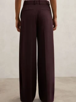 Reiss Berry Gabi Petite Wide-Leg Suit Trousers