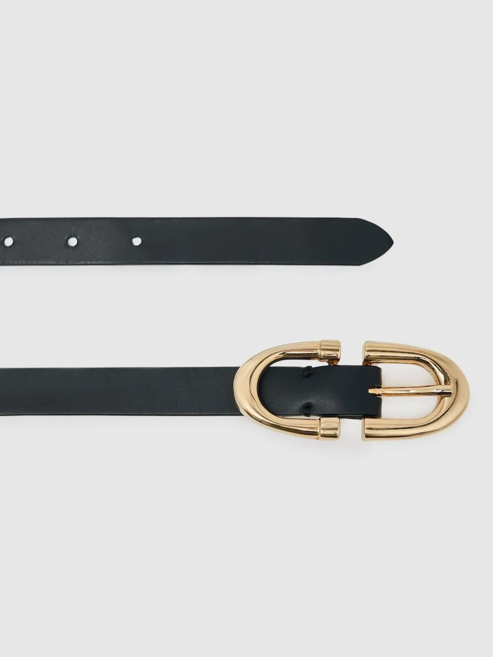 Reiss Black Bailey Horseshoe Belt