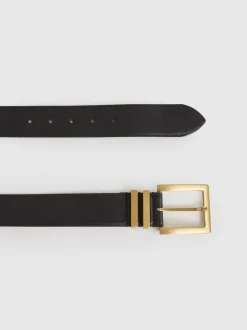Reiss Black Brompton Leather Belt