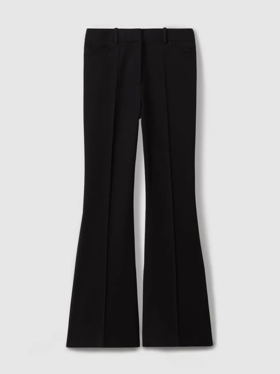 Reiss Black Gabi Flared Suit Trousers