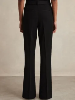 Reiss Black Gabi Petite Flared Suit Trousers