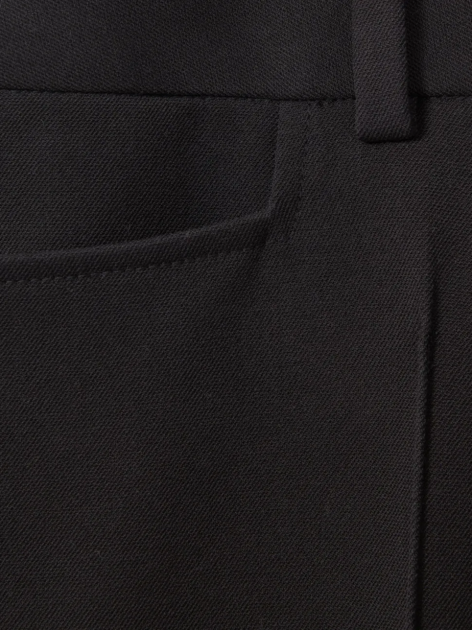 Reiss Black Gabi Petite Flared Suit Trousers
