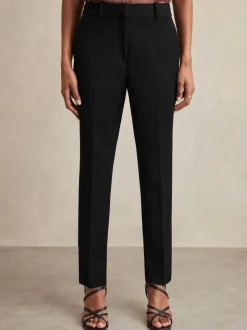 Reiss Black Gabi Petite Slim-Fit Suit Trousers