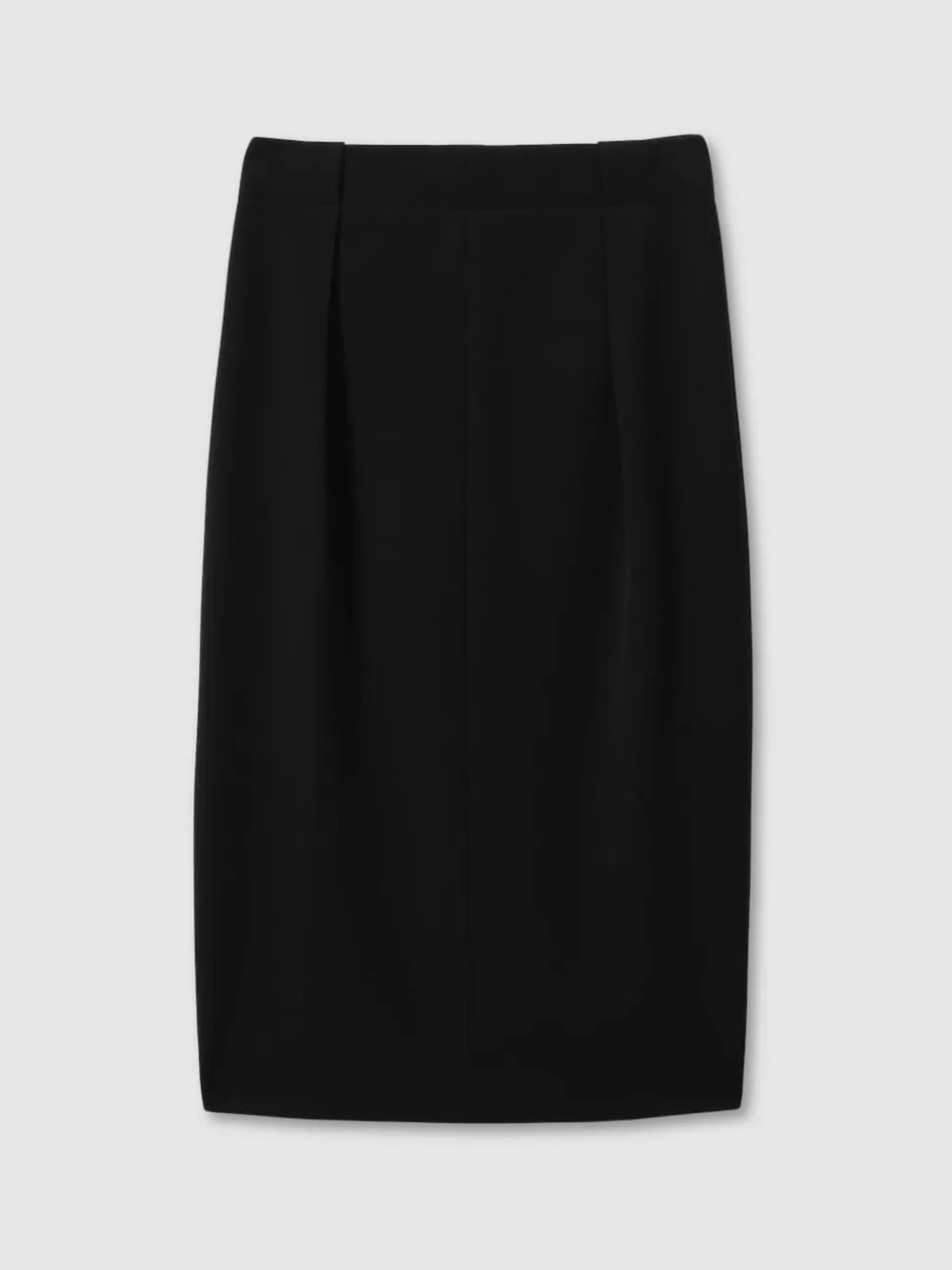 Reiss Black Gabi Tailored Midi Suit Skirt