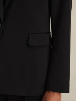 Reiss Black Gabi Tailored Single Breasted Suit Blazer