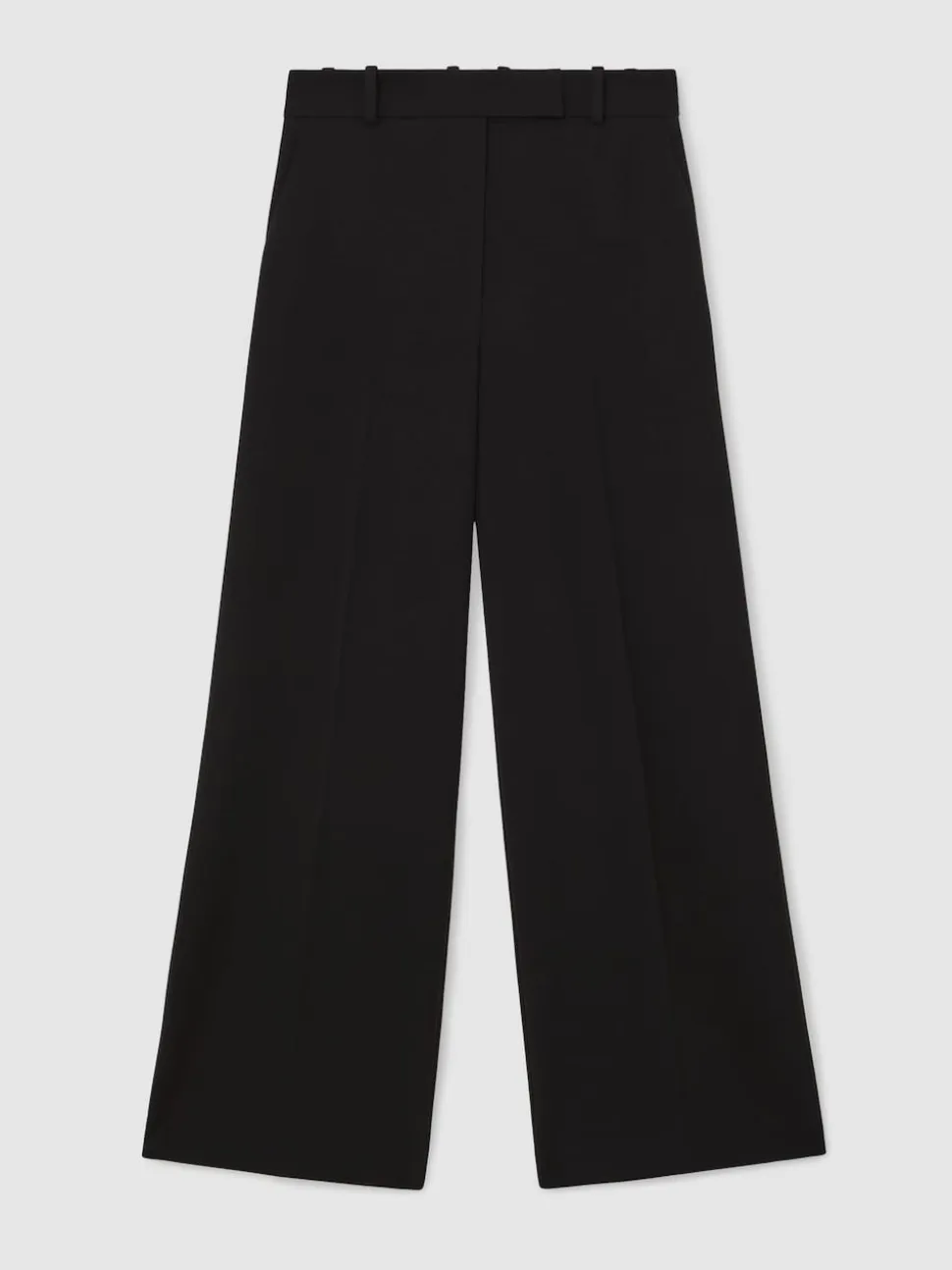 Reiss Black Gabi Wide-Leg Suit Trousers