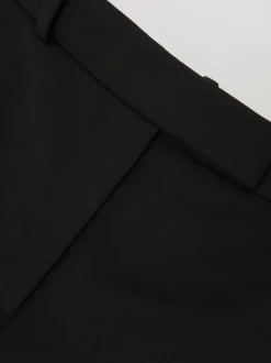 Reiss Black Gabi Wide-Leg Suit Trousers