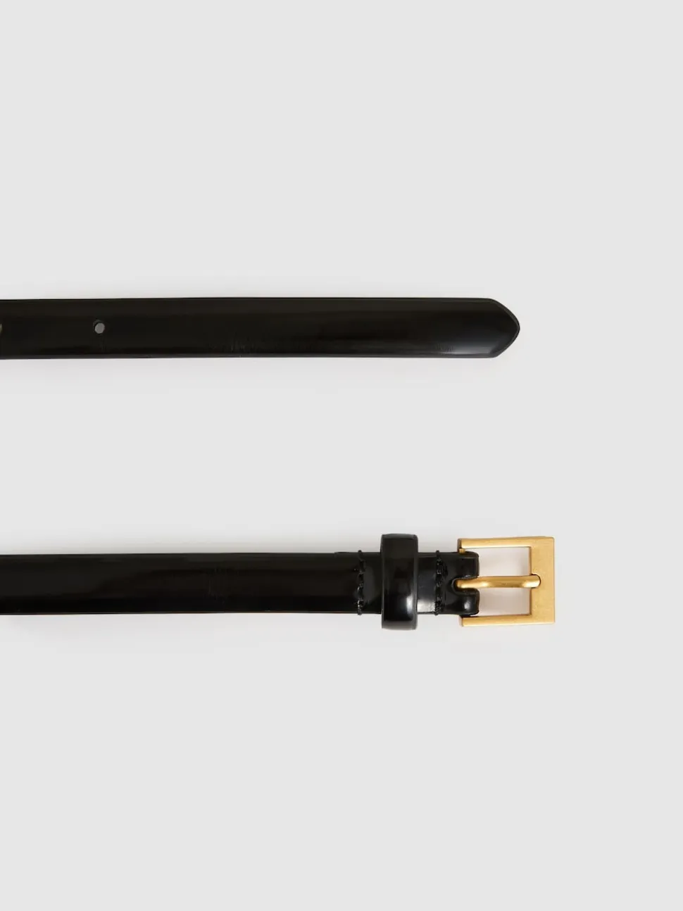 Reiss Black Holly Thin Leather Belt