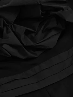Reiss Black Sabbie Sculptural Strapless Wide-Leg Jumpsuit