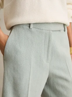 Reiss Blue Dalora Tailored Bermuda Shorts with Linen