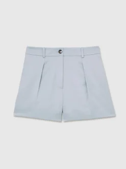 Reiss Blue Millie Single-Pleat Tailored Shorts
