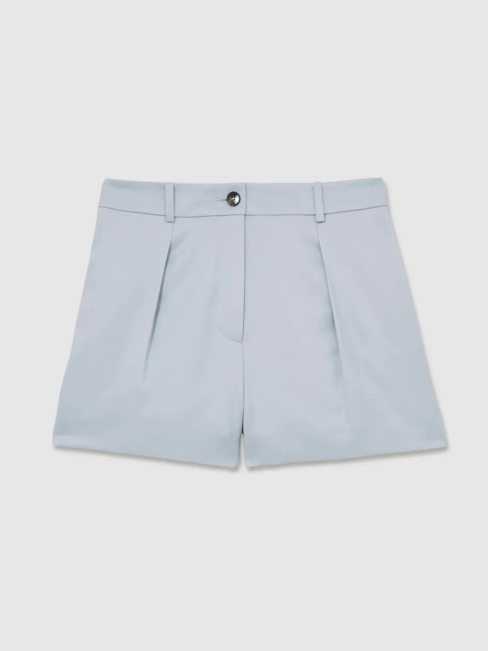 Reiss Blue Millie Single-Pleat Tailored Shorts