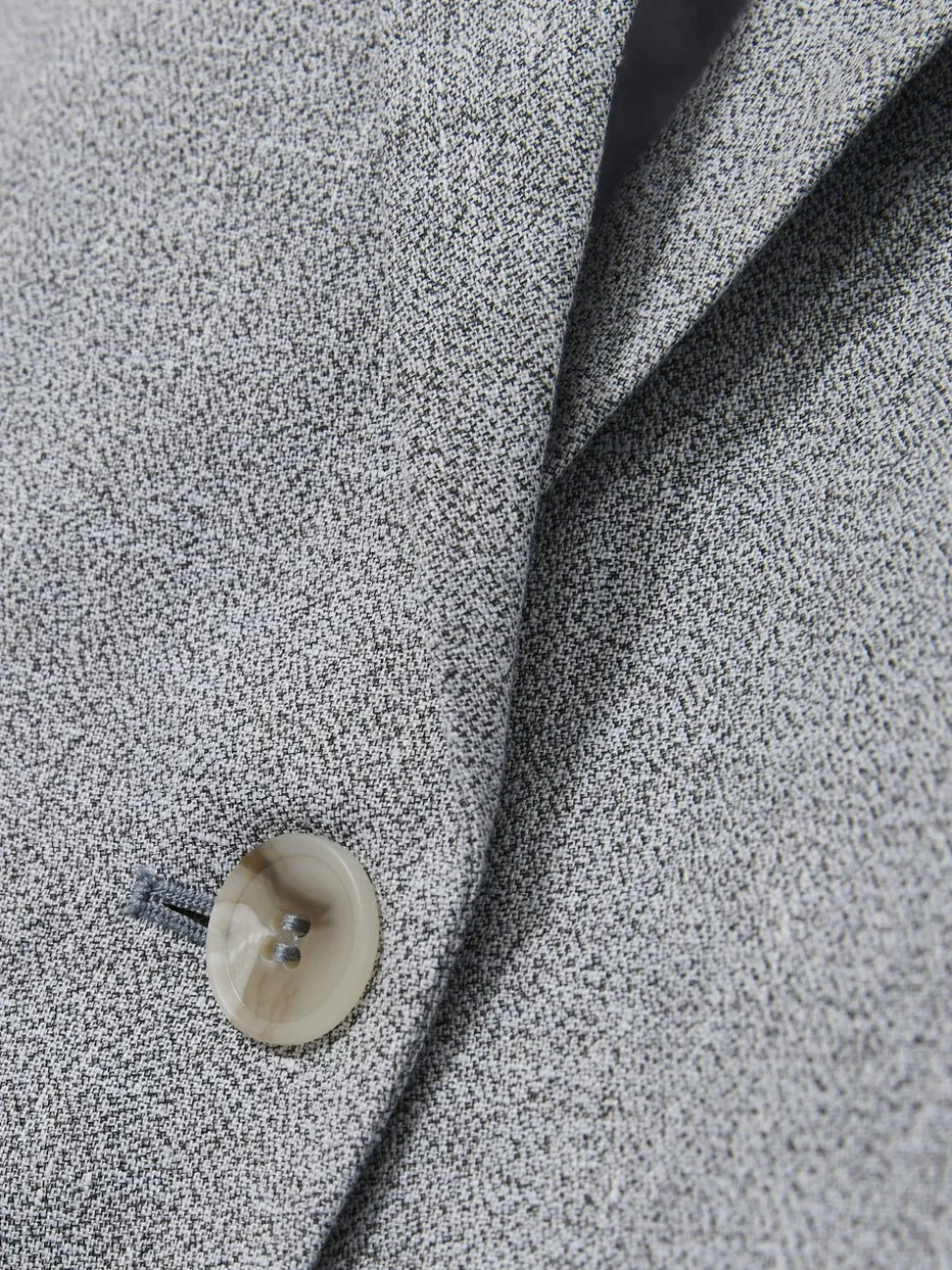 Reiss Blue Willow Linen-Blend Single-Breasted Blazer