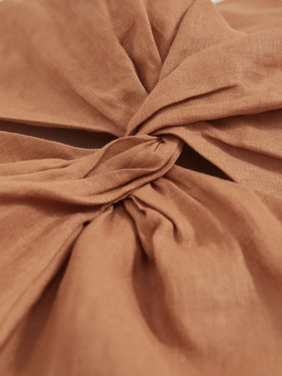 Reiss Brown Bay Linen Halterneck Cut Out Playsuit